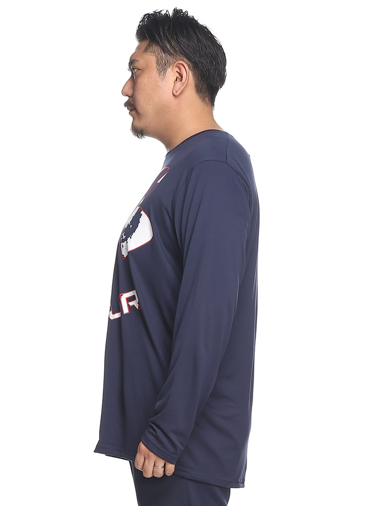 Loose BIGロゴ クルーネック 長袖 Tシャツ TECH XL Logo LS (UNDER ARMOUR) アンダーアーマー 日本規格 メンズ 大きいサイズ トップス Tシャツ/カットソー 新品