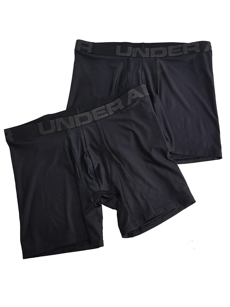 吸汗速乾 ストレッチ 前開き ボクサーパンツ 2枚セット Tech 6in 2 Pack (UNDER ARMOUR) アンダーアーマー 日本規格 大きいサイズ メンズ 