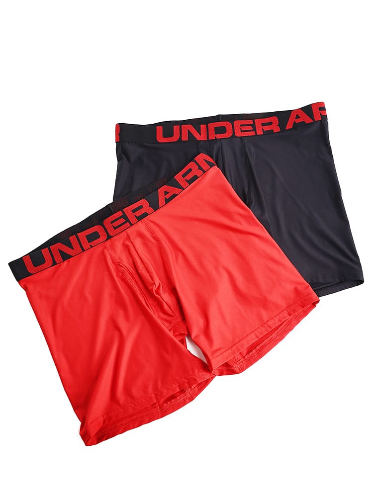 吸汗速乾 ストレッチ 前開き ボクサーパンツ 2枚セット Tech 6in 2 Pack (UNDER ARMOUR) アンダーアーマー 日本規格 大きいサイズ メンズ 