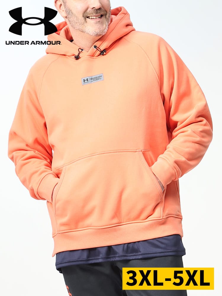 LOOSE STORM 裏フリース プルオーバー パーカー DNA FLEECE PO HOODIE (UNDER ARMOUR) アンダーアーマー 日本規格 大きいサイズ メンズ 