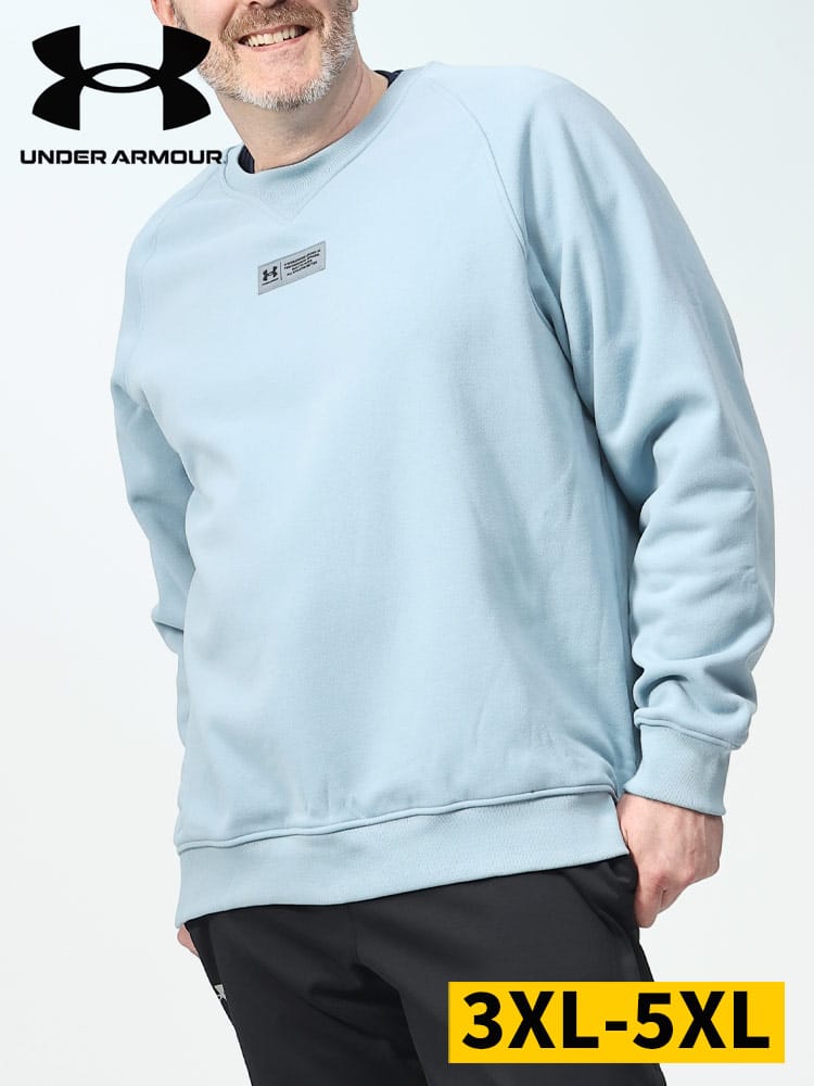 LOOSE STORM 裏フリース クルーネック トレーナー DNA FLEECE CREW (UNDER ARMOUR) アンダーアーマー 日本規格 大きいサイズ メンズ 