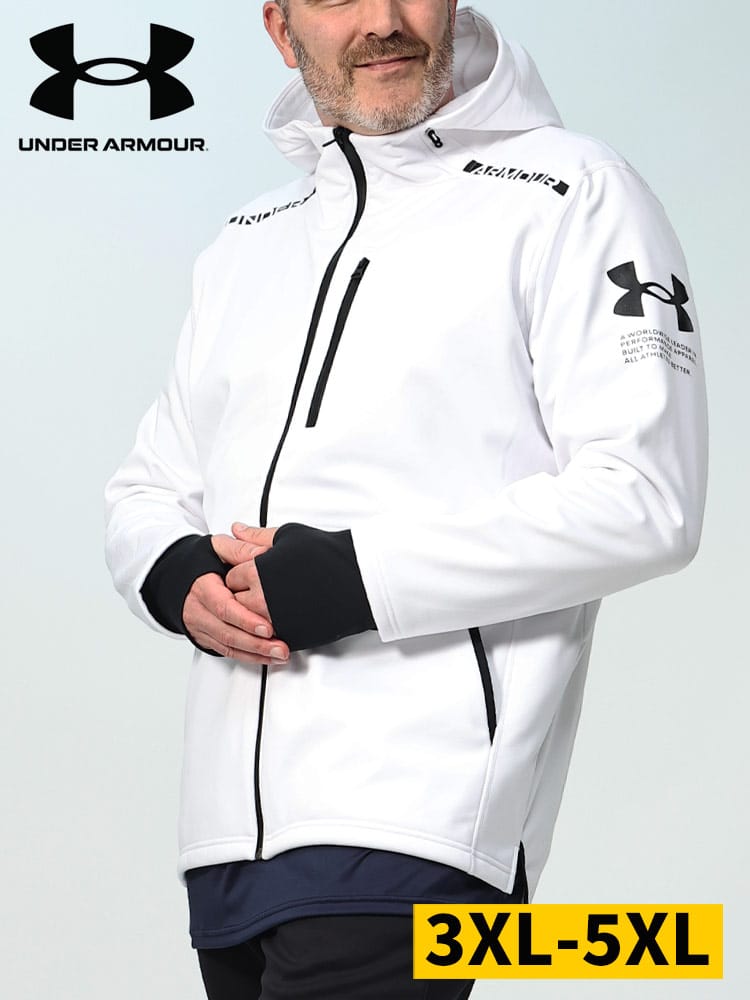 FITTED STORM 裏フリース フルジップ ジャケット WINTER KNIT 3LAYER JACKET 3.0 (UNDER ARMOUR) アンダーアーマー 日本規格 大きいサイズ メンズ 