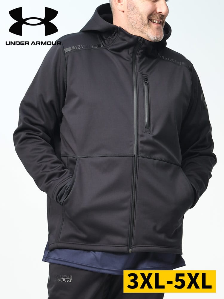 FITTED STORM 裏フリース フルジップ ジャケット WINTER KNIT 3LAYER JACKET 3.0 (UNDER ARMOUR) アンダーアーマー 日本規格 大きいサイズ メンズ 