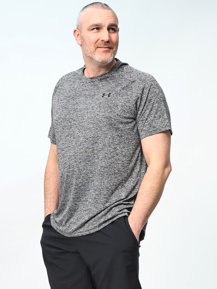 半袖 Tシャツ 日本規格 LOOSE UAテック ワンポイントロゴ クルーネック トップス スポーツ トレーニング 大きいサイズ メンズ