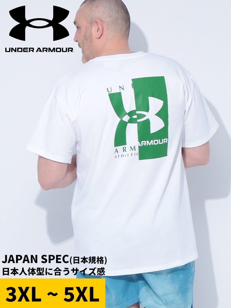 UNDER ARMOUR (アンダーアーマー) ルーズフィット ヘビーウエイト エボリューション ロゴ クルーネック 半袖Tシャツ 大きいサイズ メンズ