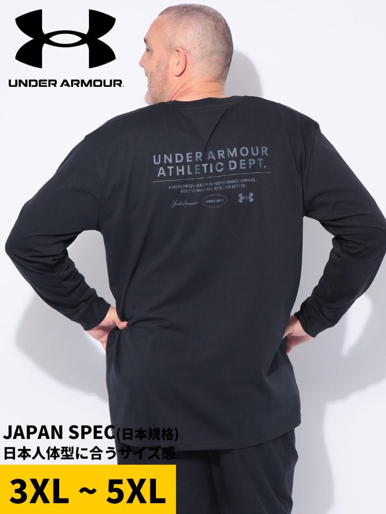 【WEB先行値下げ】長袖 Tシャツ LOOSE ロゴ刺繍 クルーネック HW LOGO GRAPHIC LS 1トップス ロンT スポーツ プリント 大きいサイズ メンズ