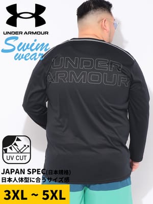 【WEB限定価格】ラッシュガード 長袖 メンズ 大きいサイズ LOOSE UPF50 クルーネック スイムウェア トップス 水着 海 プール 紫外線対策 春 夏