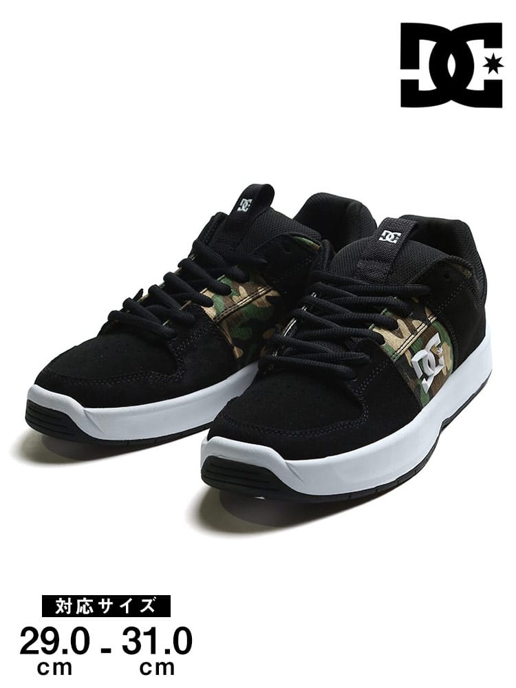大きいサイズ メンズ DCSHOECOUSA (ディーシーシューズ) レザー 迷彩 ローカットスニーカー LYNX ZERO