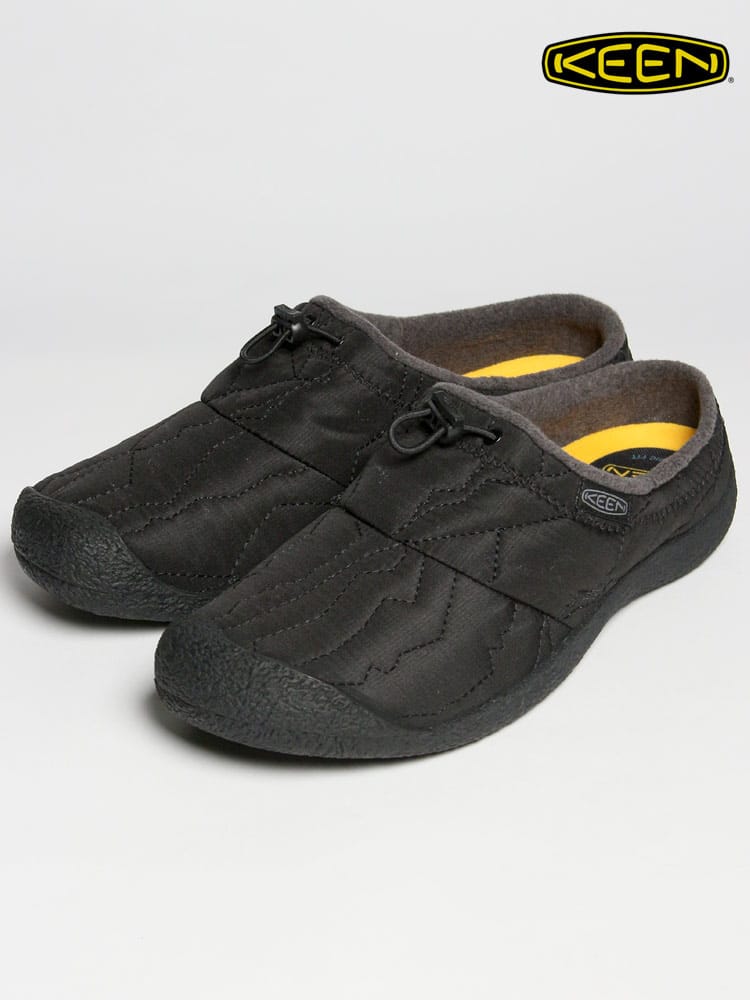 大きいサイズ メンズ KEEN (キーン) バンジーシューレース スライドシューズ HOWSER III SLIDE BLACK