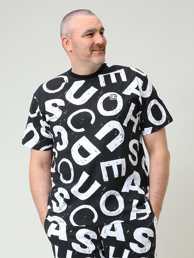 大きいサイズ メンズ DCSHOECOUSA (ディーシーシューズ) ロゴ クルーネック 半袖 Tシャツ