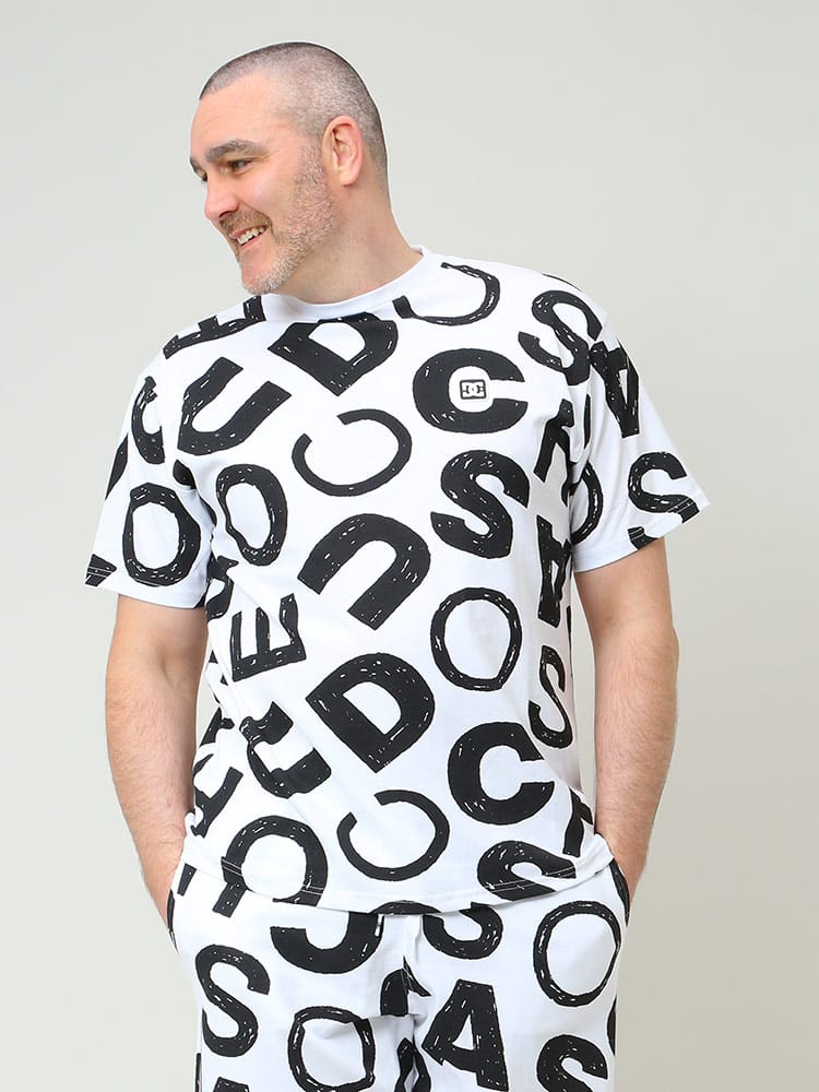 大きいサイズ メンズ DCSHOECOUSA (ディーシーシューズ) ロゴ クルーネック 半袖 Tシャツ