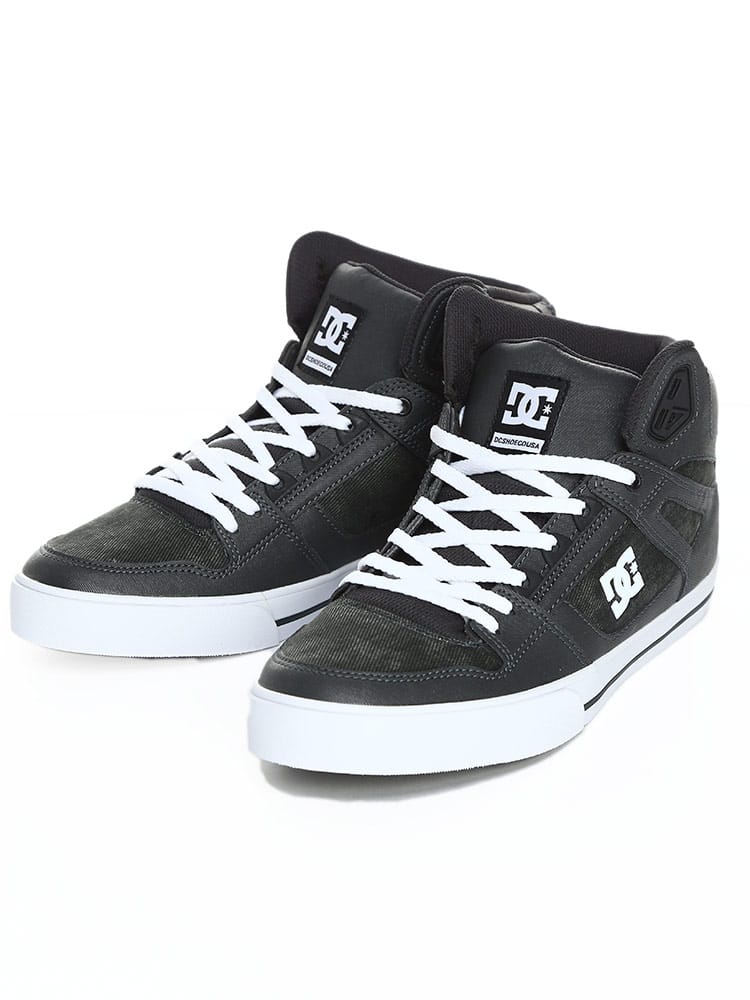 大きいサイズ メンズ DCSHOECOUSA (ディーシーシューズ) デニム調アッパー ハイカットスニーカー PURE HIGH-TOP WC SE SN