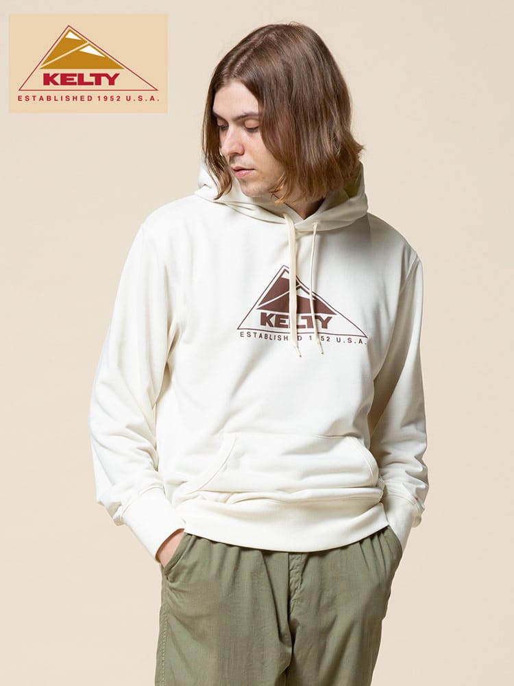 KELTY (ケルティ) ロゴプリント ヒルクライム フーディー プルオーバー パーカー