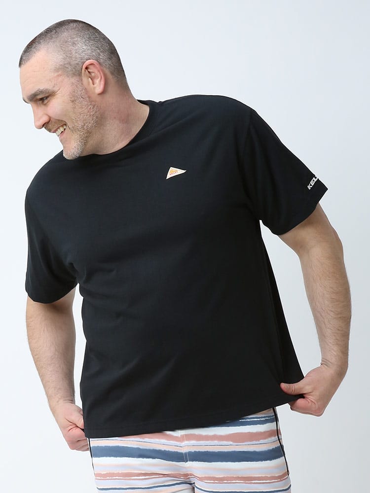 大きいサイズ メンズ KELTY (ケルティ) ミニロゴ クルーネック 半袖 Tシャツ