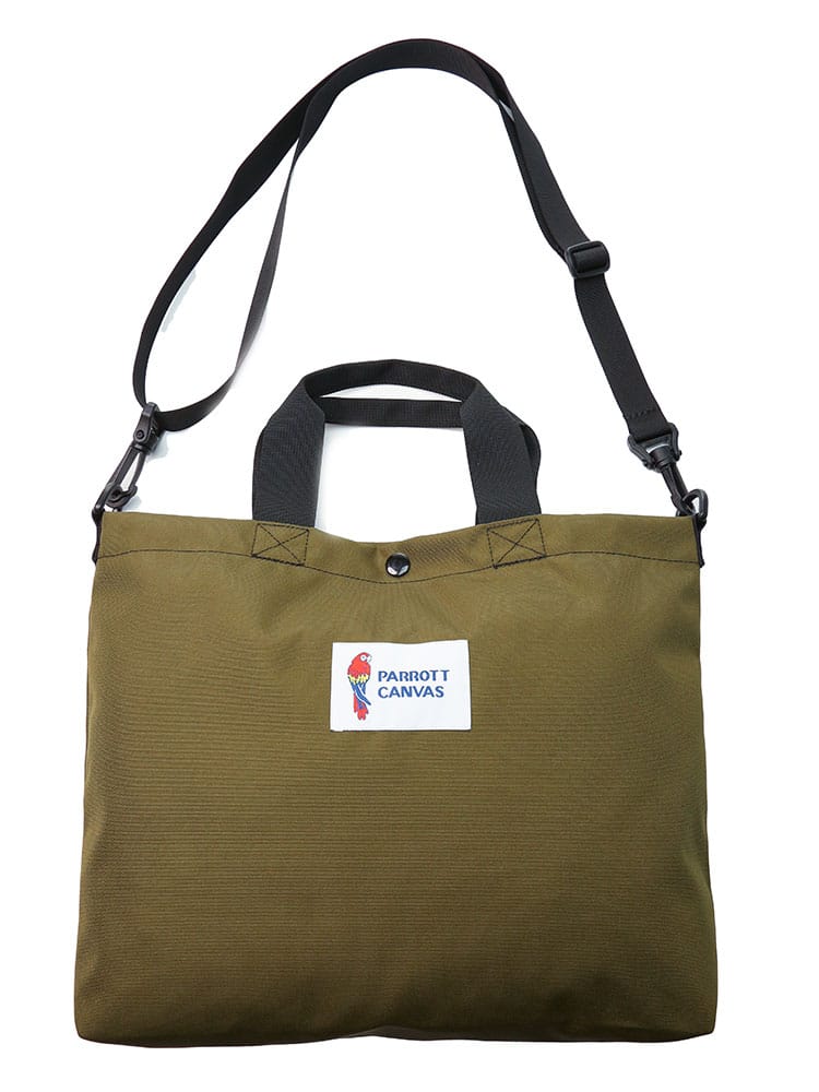 大きいサイズ メンズ PARROTT CANVAS (パロットキャンバス) 2WAY ロゴ ローリーバック