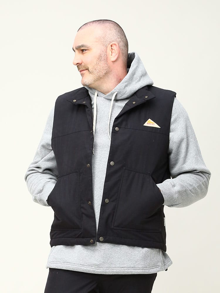 大きいサイズ メンズ KELTY (ケルティ) 撥水 ミニロゴ 中綿 スタンド 