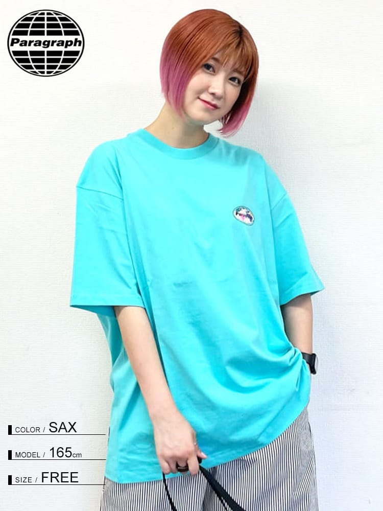 Paragraph (パラグラフ) バックプリント クルーネック 半袖 Tシャツ Rope Form Printing T-shirt