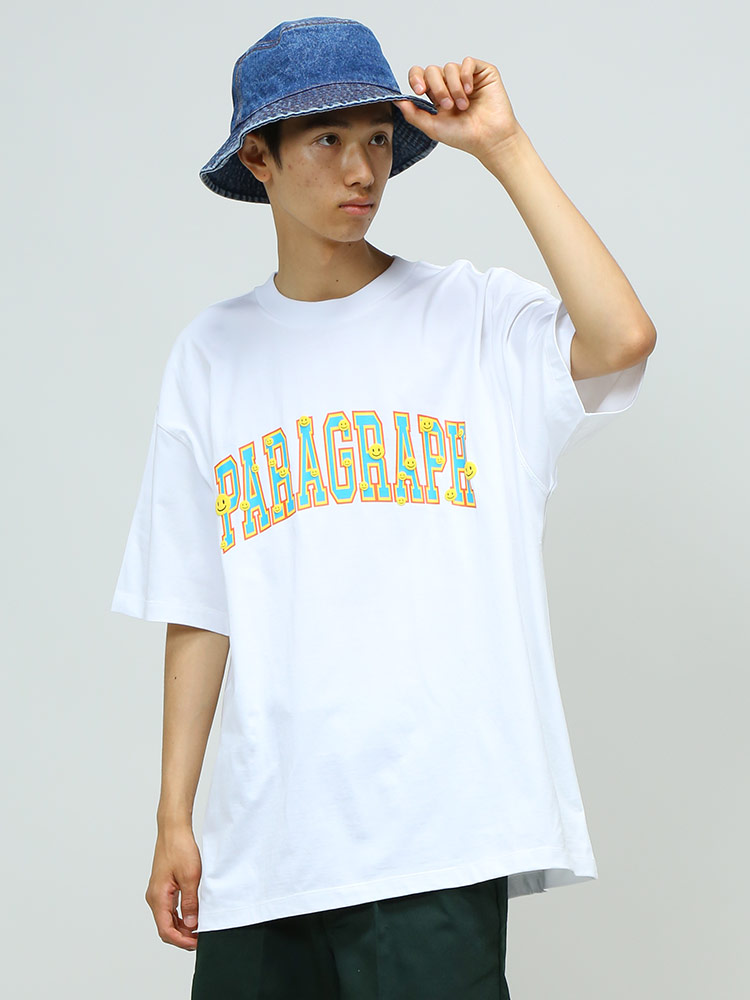 Paragraph (パラグラフ) ロゴプリント クルーネック 半袖 Tシャツ MULTI SMILE T-SHIRT【サカゼン公式通販】