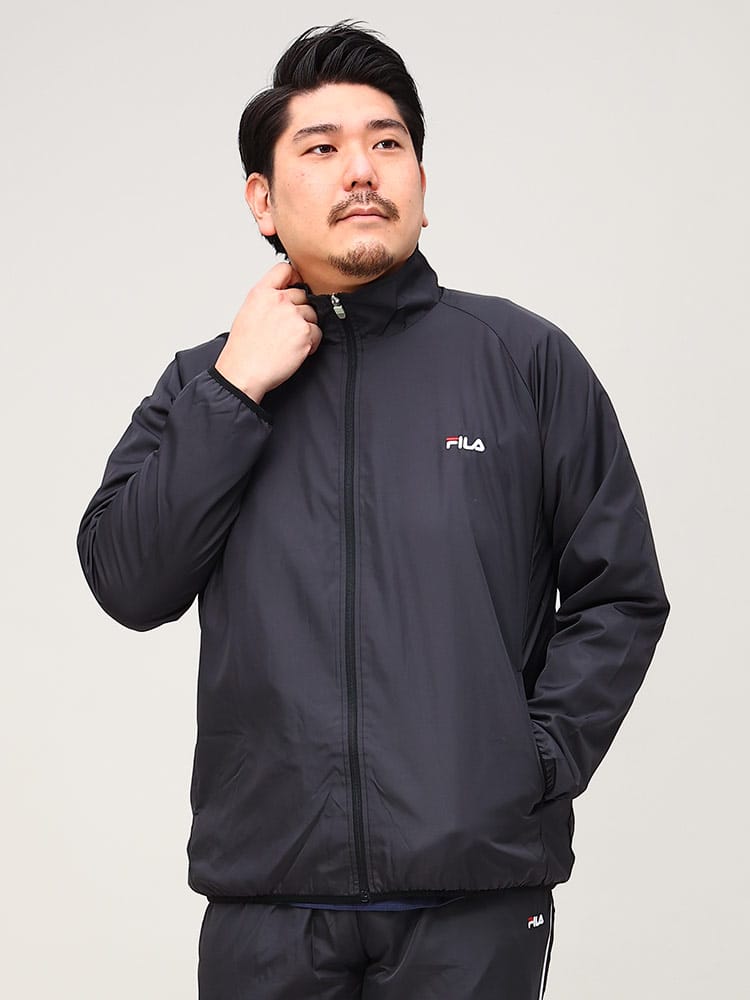 大きいサイズ メンズ FILA (フィラ) タフタ 裏トリコット フルジップ 