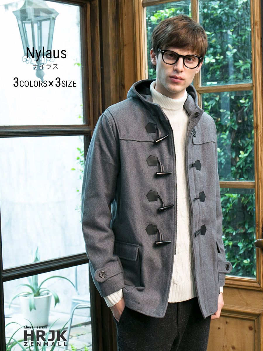 Nylaus (ナイラス) ウール混 メルトン ダッフルコート WEB限定