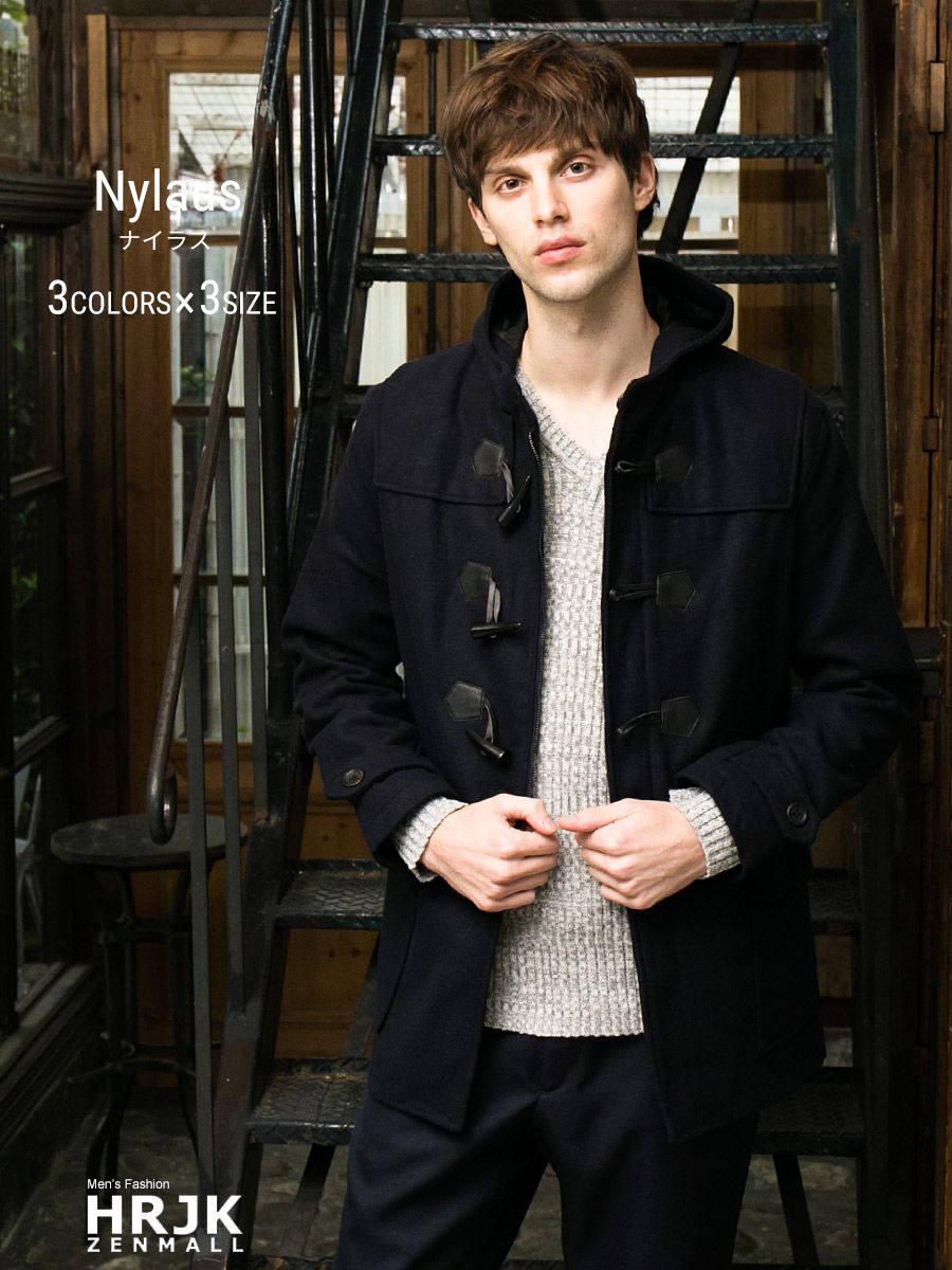 Nylaus (ナイラス) ウール混 メルトン ダッフルコート WEB限定