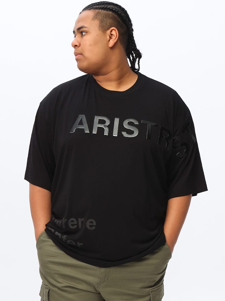 半袖 Tシャツ ストレッチ エナメルロゴ クルーネック 大きいサイズ メンズ