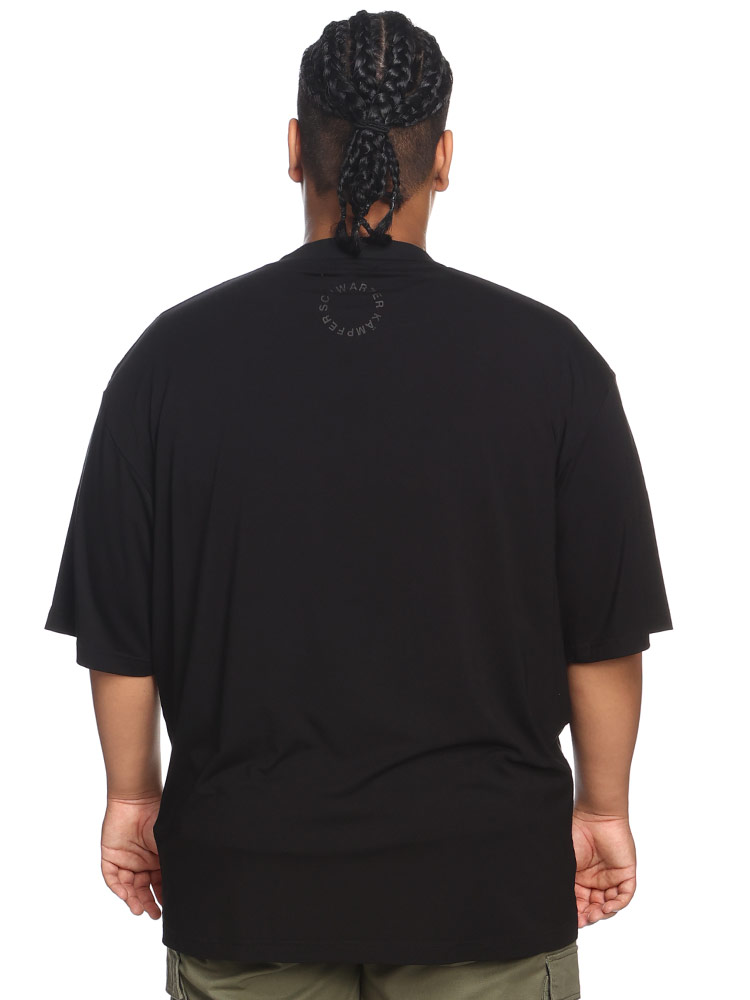 半袖 Tシャツ ストレッチ エナメルロゴ クルーネック 大きい