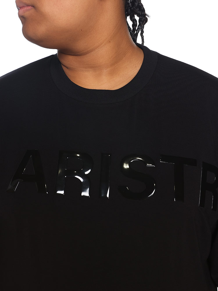 半袖 Tシャツ ストレッチ エナメルロゴ クルーネック 大きい