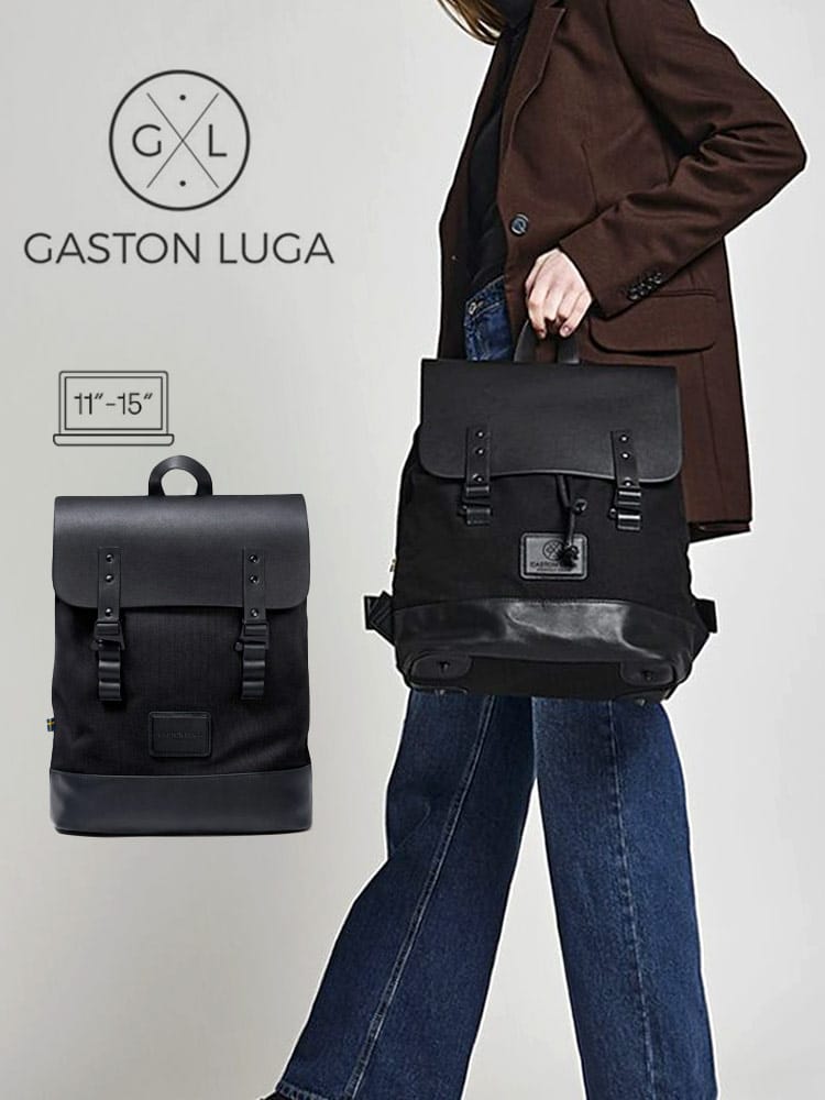 GASTON LUGA (ガストンルーガ) キャンバス×レザー PCポケット バックパック 18L Praper