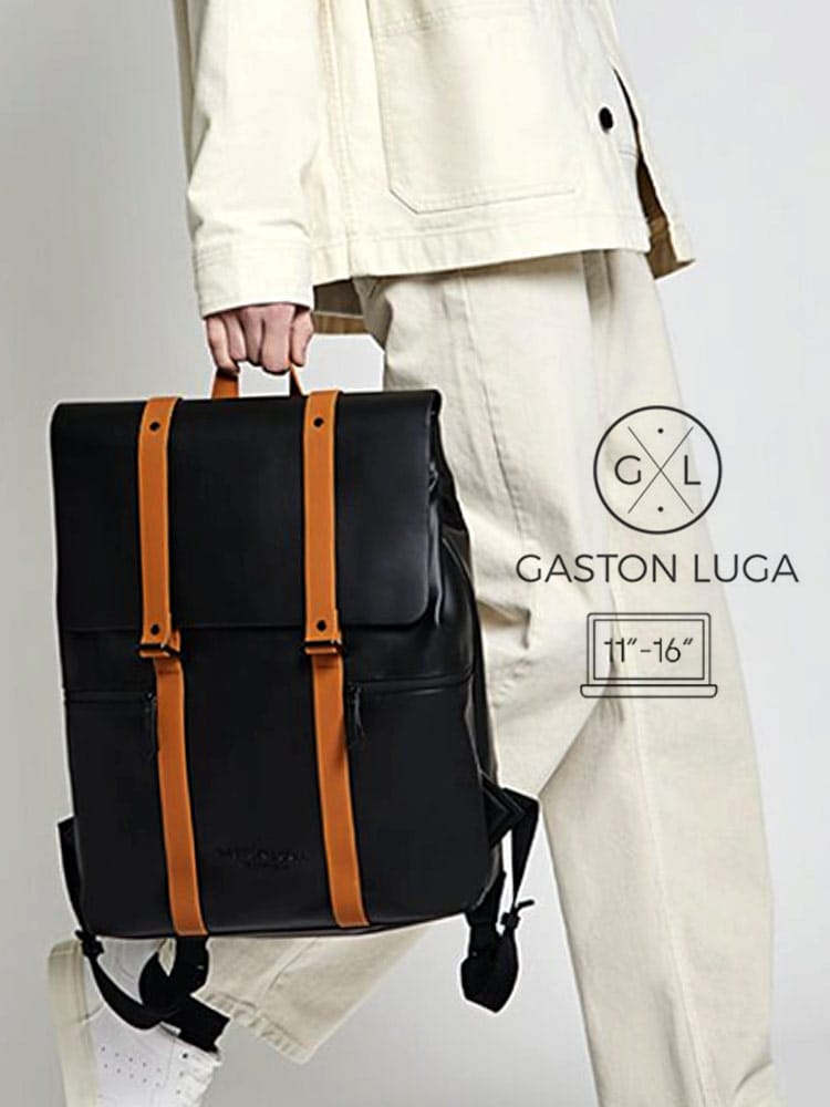 GASTON LUGA (ガストンルーガ) 防水性 レザー PCポケット バックパック 20L Splash16