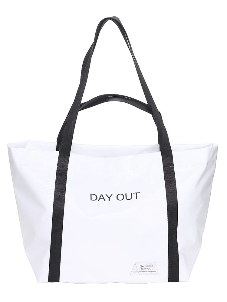 在庫処分 返品交換不可 大きいサイズ メンズ DAYOUT (デイアウト) ロゴ ジップ トートバッグ Beach&Camp W handle Tote Bag