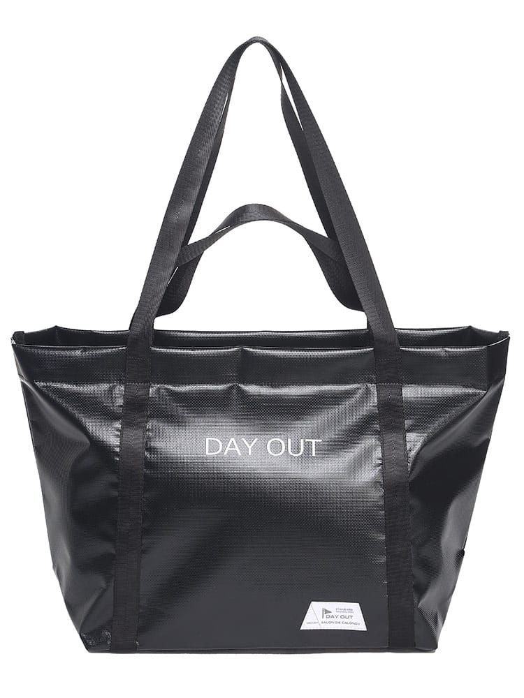 在庫処分 返品交換不可 大きいサイズ メンズ DAYOUT (デイアウト) ロゴ ジップ トートバッグ Beach&Camp W handle Tote Bag