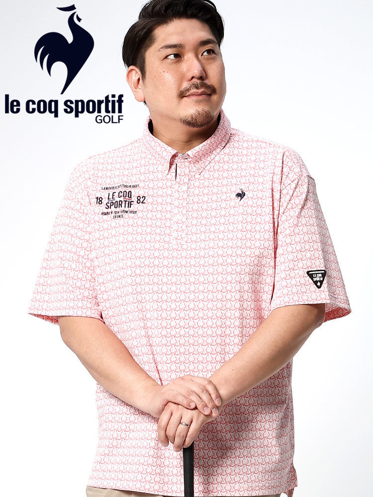 大きいサイズ メンズ le coq sportif (ルコックスポルティフ) GOLF 吸汗速乾 ストレッチ 小柄プリン | 大きいサイズ の服【サカゼン公式通販】