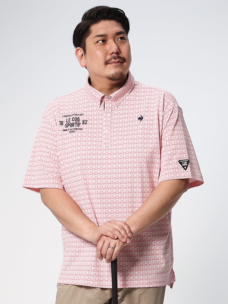 大きいサイズ メンズ le coq sportif (ルコックスポルティフ) GOLF 吸汗速乾 ストレッチ 小柄プリン | 大きいサイズ の服【サカゼン公式通販】