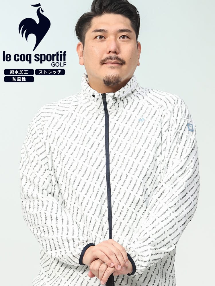 GOLF フード収納 総柄 フルジップ ウィンドブレーカー (le coq sportif 