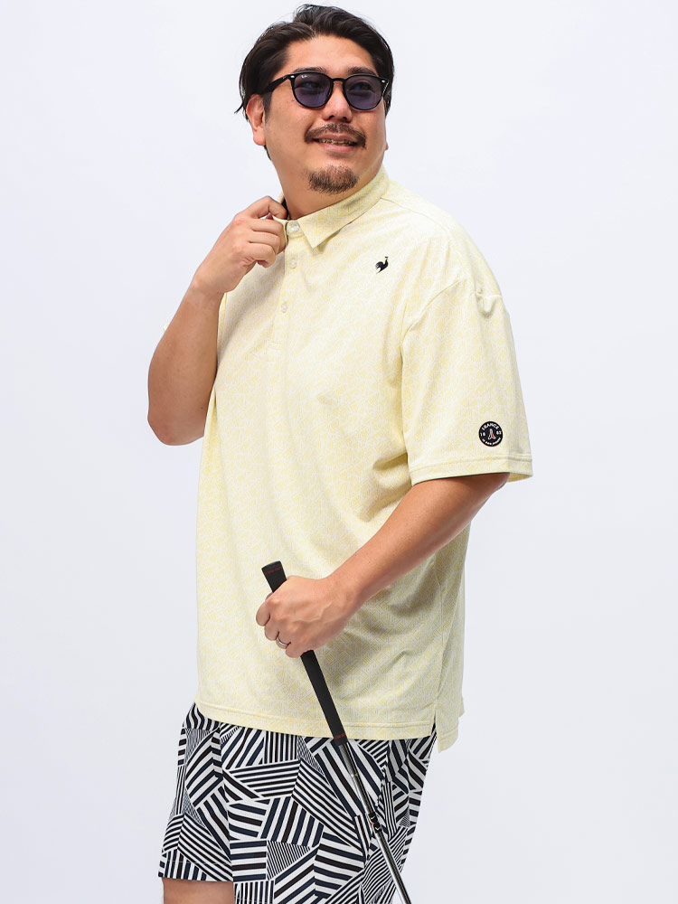 le coq sportif (ルコックスポルティフ) le coq GOLF ストレッチ 高速DRY フレンチ小ボーダ | 大きいサイズ の服【サカゼン公式通販】