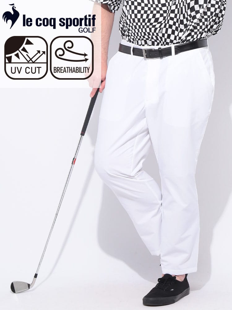 ストレッチ UVカット ダイヤ柄 ロングパンツ 大きいサイズ メンズ