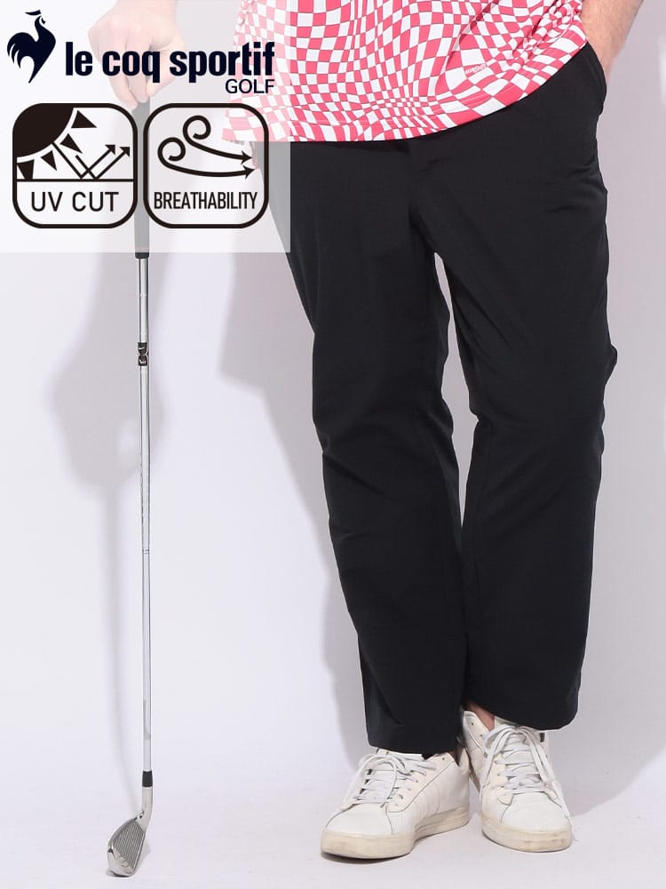 ストレッチ UVカット ダイヤ柄 ロングパンツ 大きいサイズ メンズ