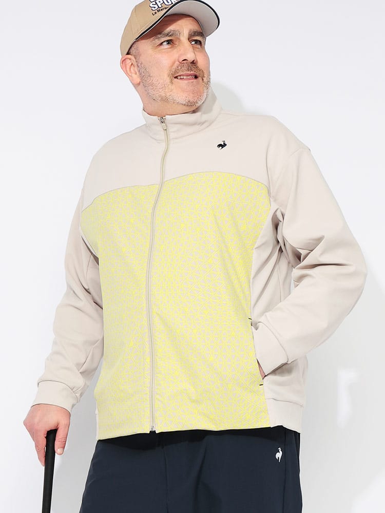 フルジップ ジャケット GOLF 防風 撥水 ストレッチ アウター ブルゾン ゴルフ スタンド 秋 冬 大きいサイズ メンズ