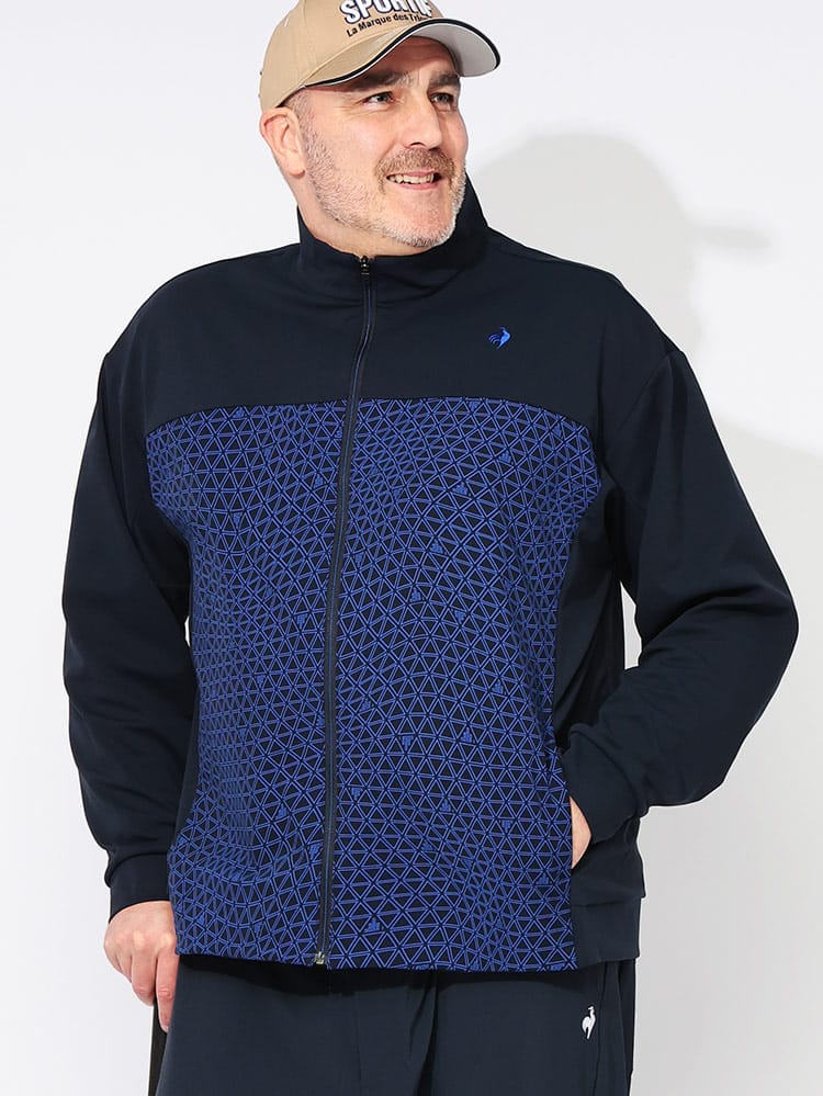 フルジップ ジャケット GOLF 防風 撥水 ストレッチ アウター ブルゾン ゴルフ スタンド 秋 冬 大きいサイズ メンズ