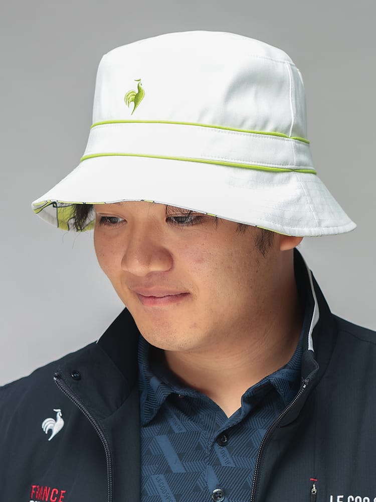 バケットハット メンズ 大きいサイズ le coq GOLF リバーシブル ワンポイント ロゴ 総柄 ハット 帽子 ゴルフ スポーツ カジュアル デイリー