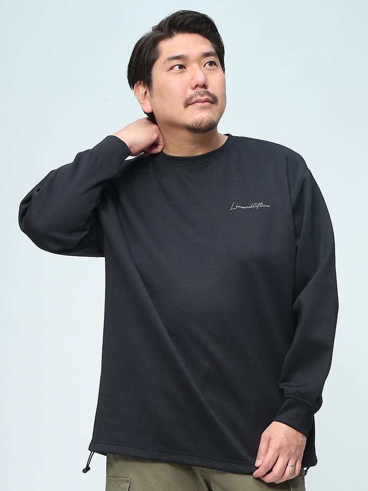 B＆T CLUB トレーナー バックプリント ロゴ ダンボールニット プルオーバー トップス ビーアンドティークラブ 大きいサイズ メンズ 