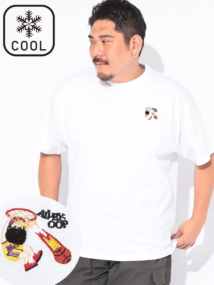 Tシャツ 半袖 メンズ 大きいサイズ 冷感 メジャーリーグ ワンポイント刺繍 クルーネック カットソー トップス コットン クルー 冷たい 涼しい 春 夏