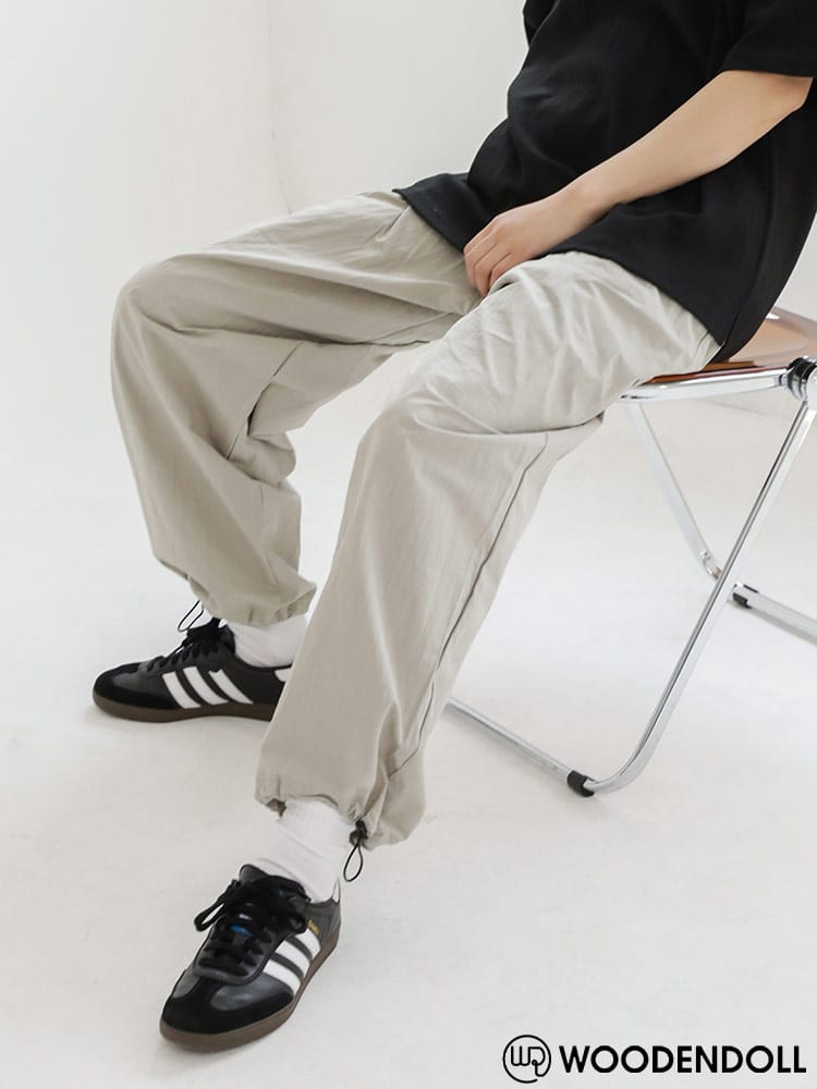 WOODEN DOLL (ウッディンドール) ウエストゴム ナイロン アクティブ ワイド パンツ SET UP可能