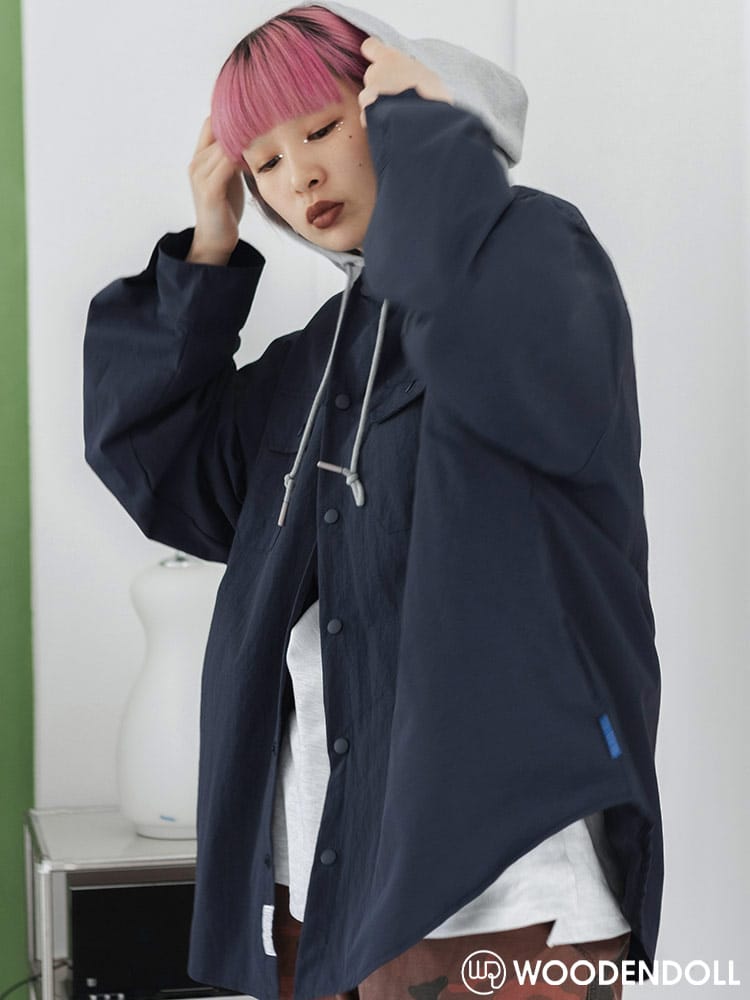 WOODEN DOLL (ウッディンドール) Dカン付き ナイロンフーディット アーバン シャツブルゾン