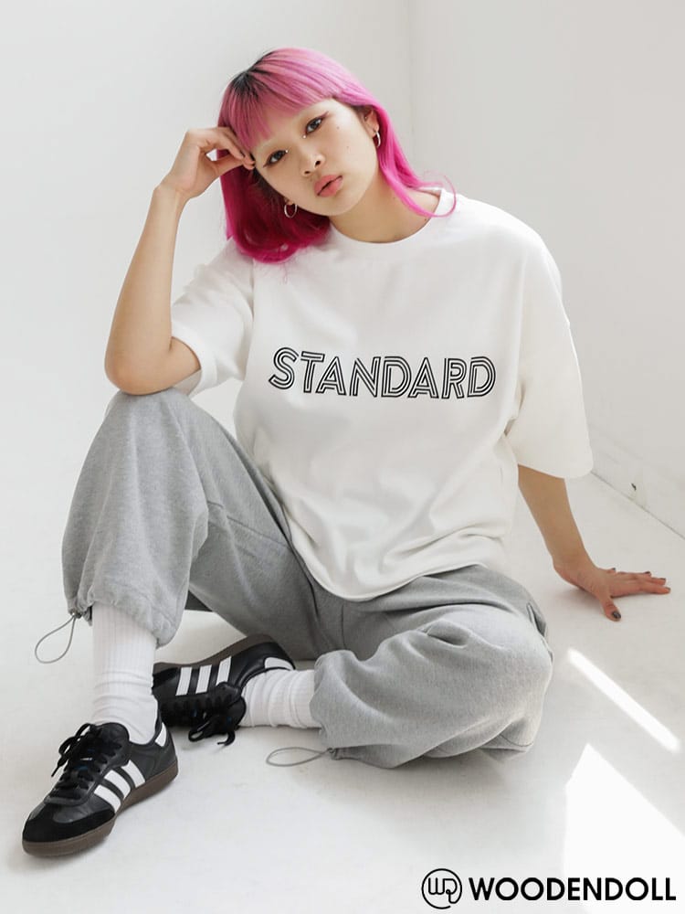 WOODEN DOLL (ウッディンドール) STANDARD ロゴプリント クルーネック 半袖 Tシャツ