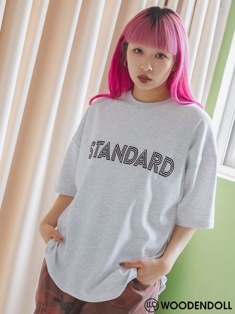 WOODEN DOLL (ウッディンドール) STANDARD ロゴプリント クルーネック 半袖 Tシャツ