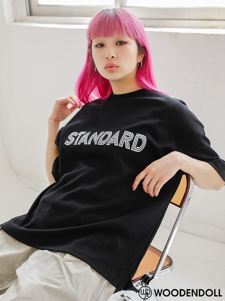 WOODEN DOLL (ウッディンドール) STANDARD ロゴプリント クルーネック 半袖 Tシャツ
