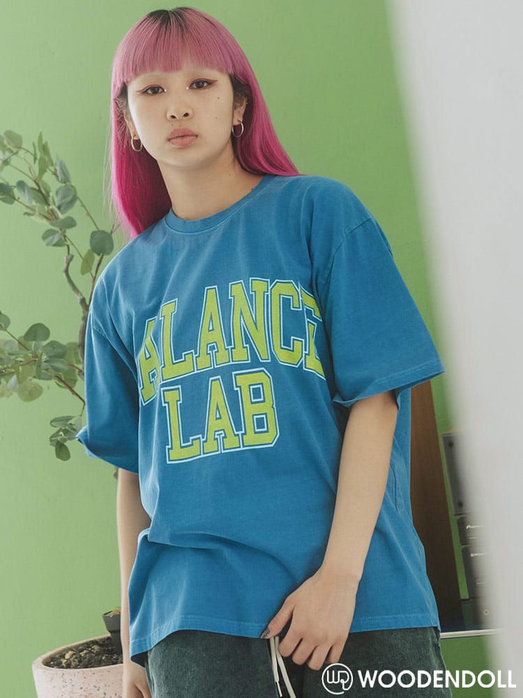 WOODEN DOLL (ウッディンドール) BALANCE LAB ロゴプリント クルーネック 半袖 Tシャツ