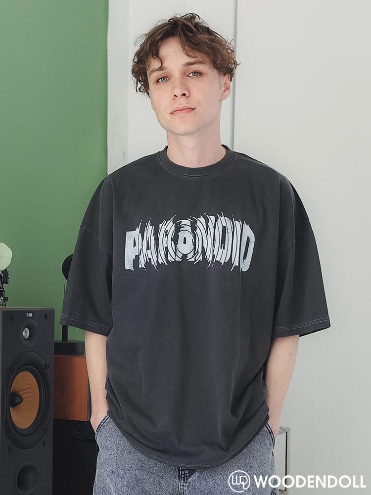 WOODEN DOLL (ウッディンドール) PARANOID ロゴ プリント クルーネック 半袖 Tシャツ